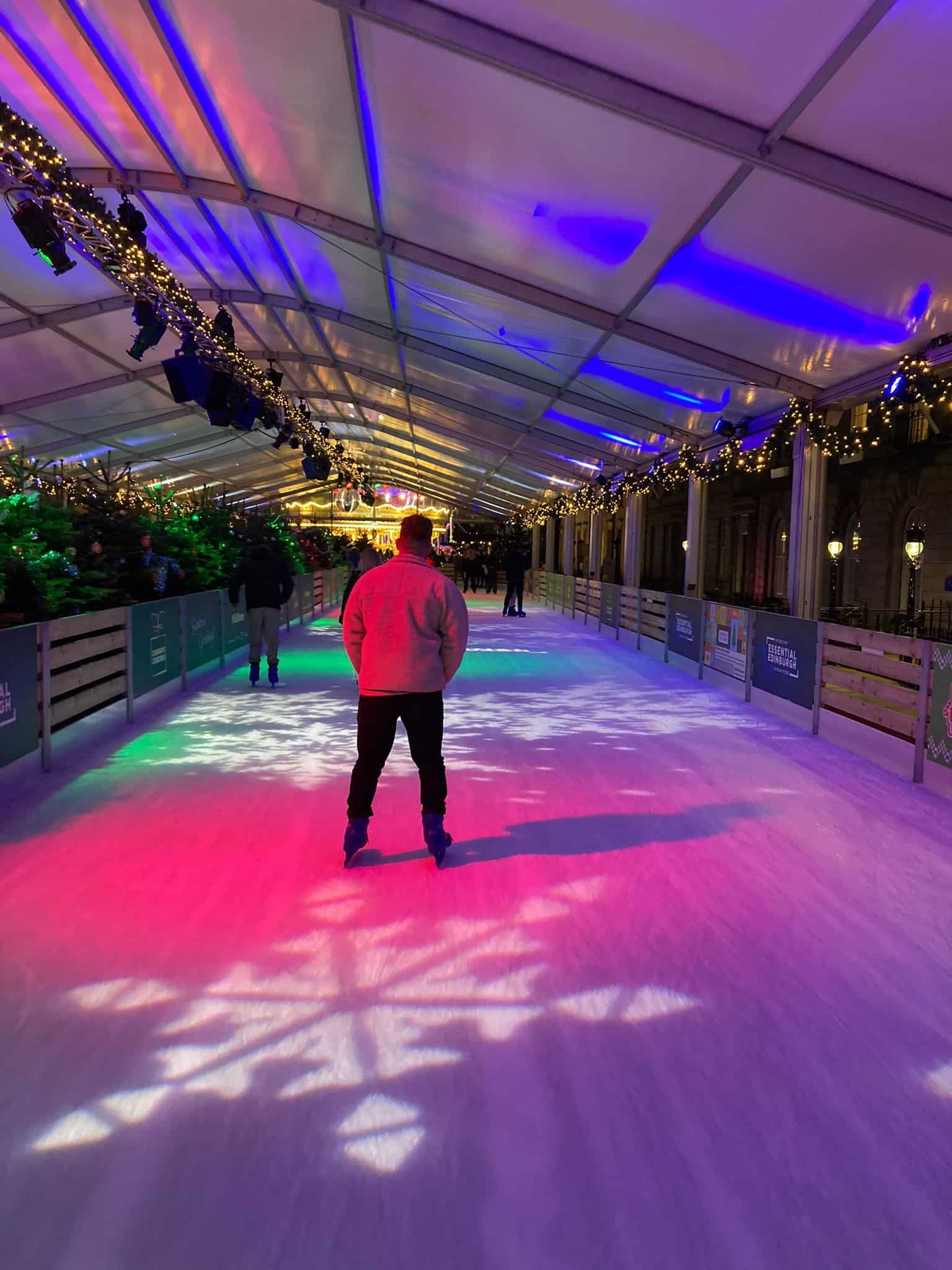Ice rink at Edinburgh Winter Festival