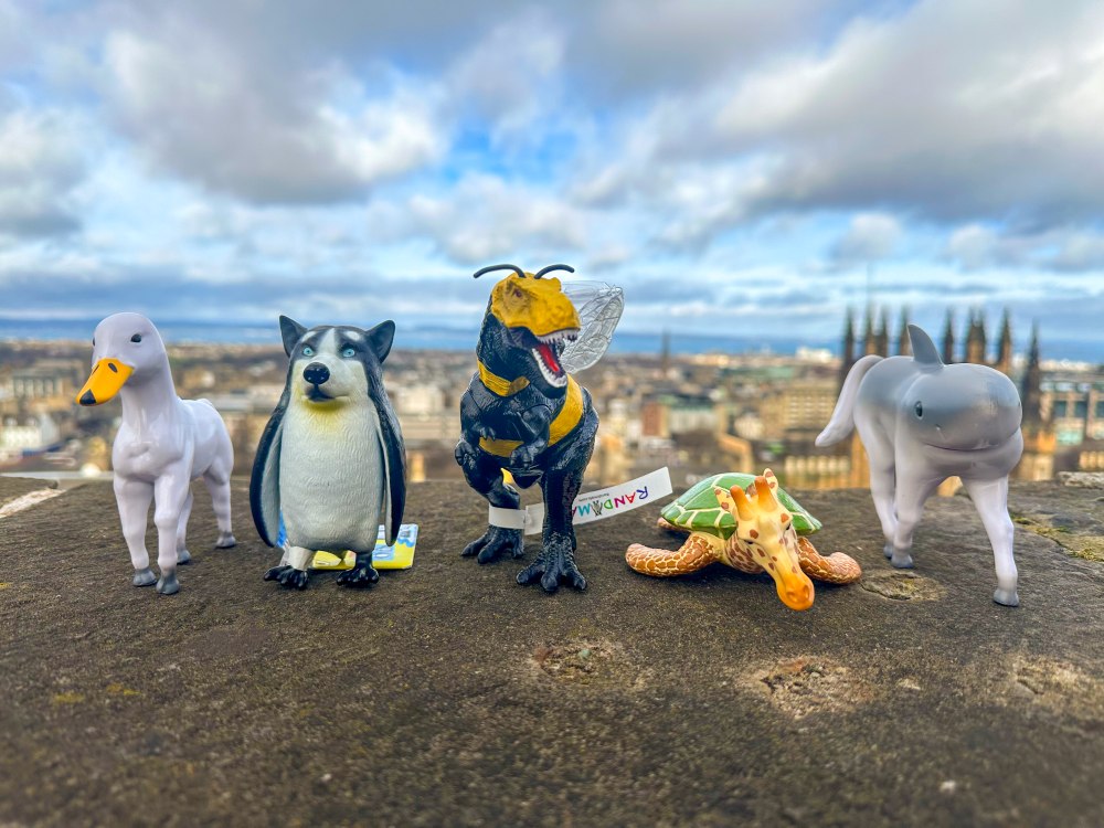 Randimals, toy figures on the Rooftop at Camera Obscura