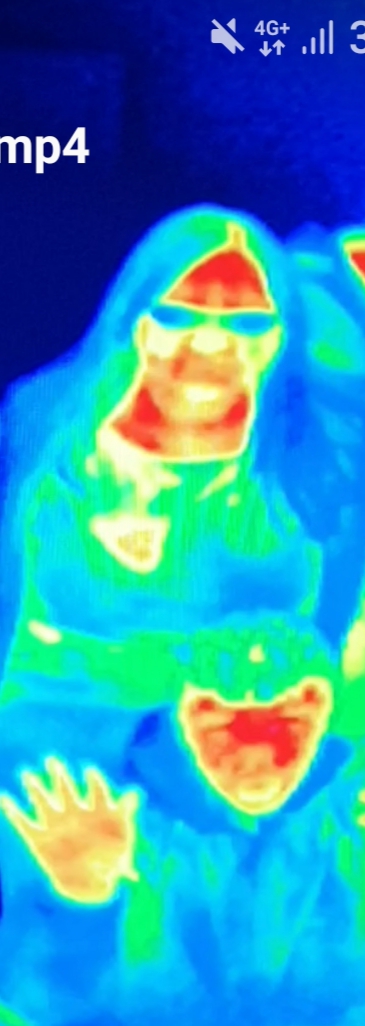 Thermal scan of a Camera Obscura visitor