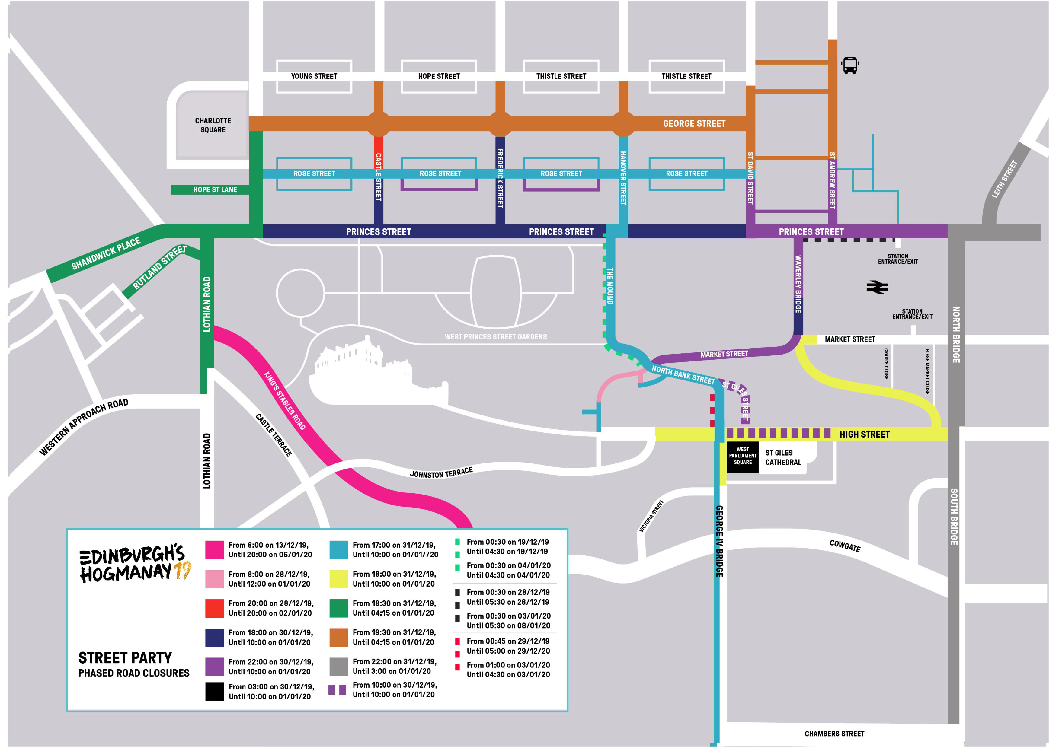 New Year's Eve Road Closures