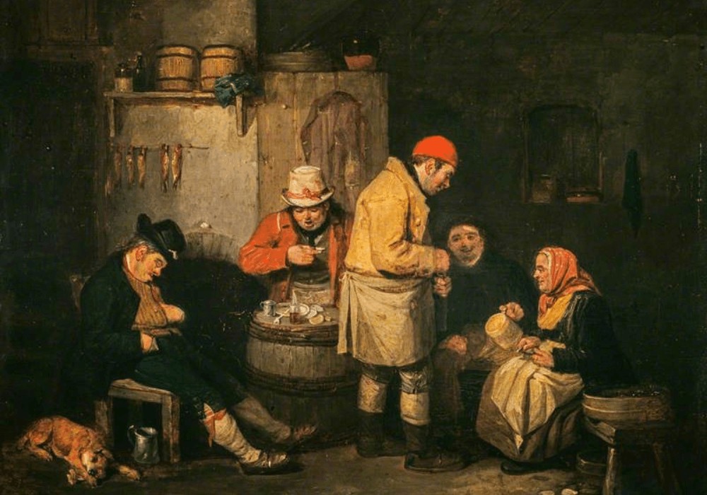 An oyster cellar in Leith by John Burnett. National Galleries of Scotland Collection