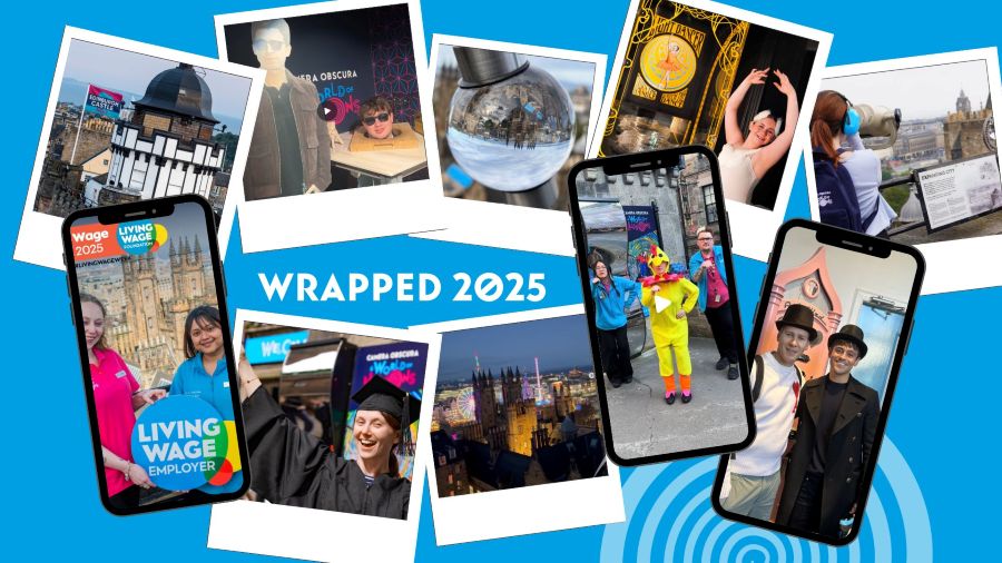 A collage of images from 2025 from Camera Obscura