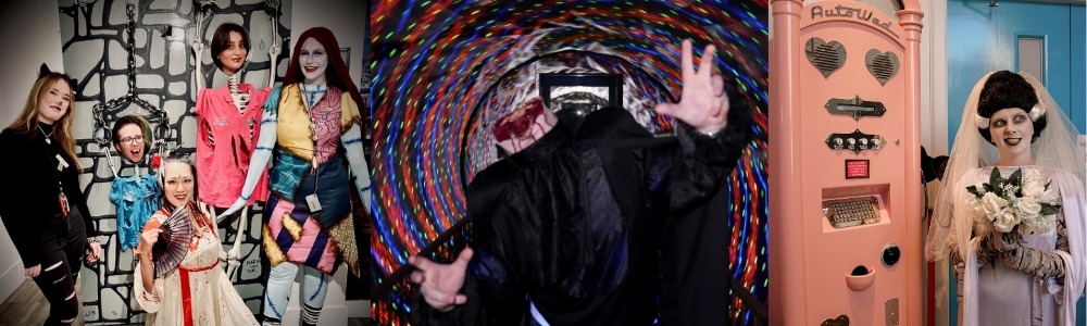 Staff at Camera Obscura dressed in different Halloween costumes 