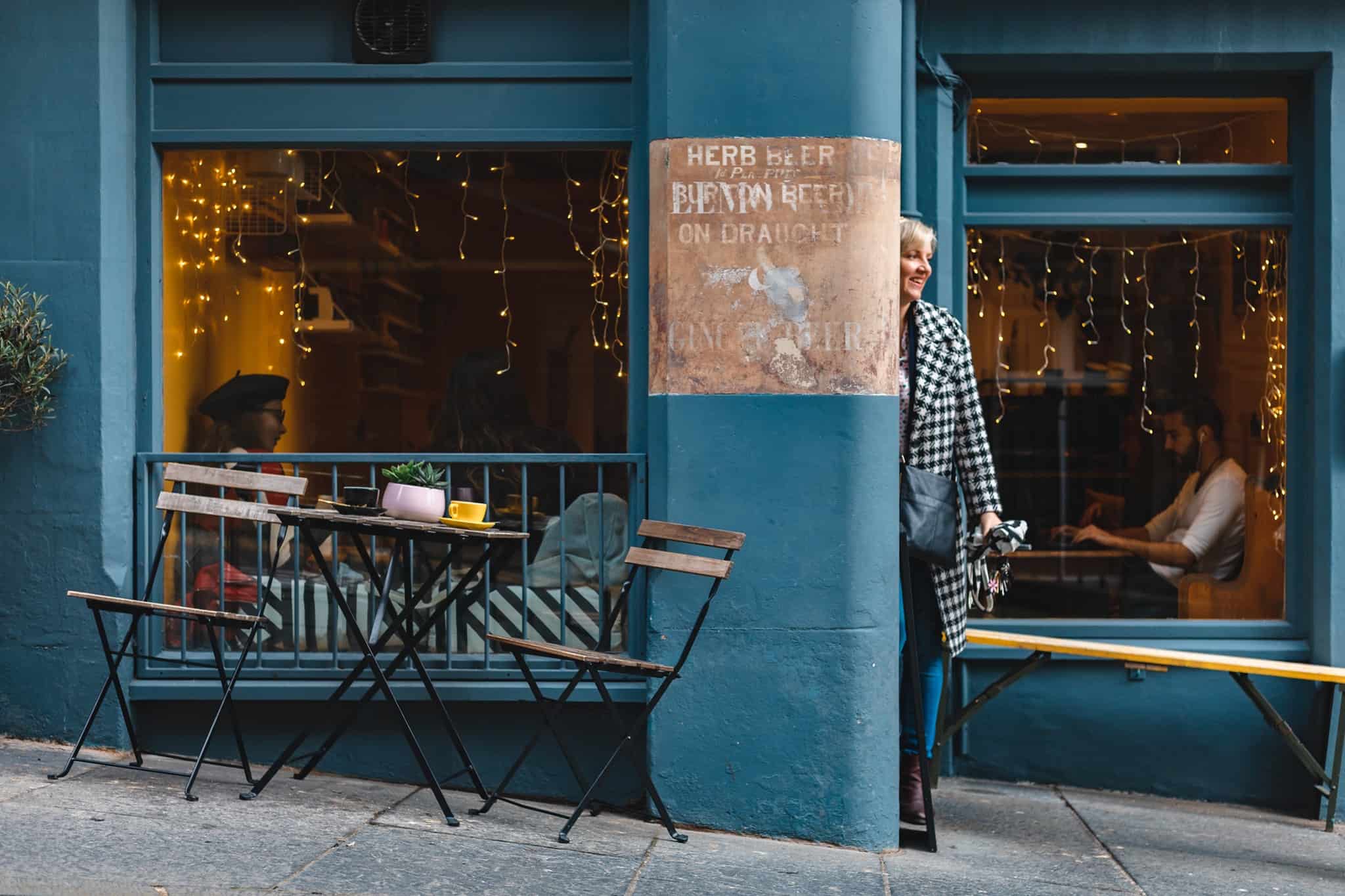 The external of Hideout Cafe, Edinburgh