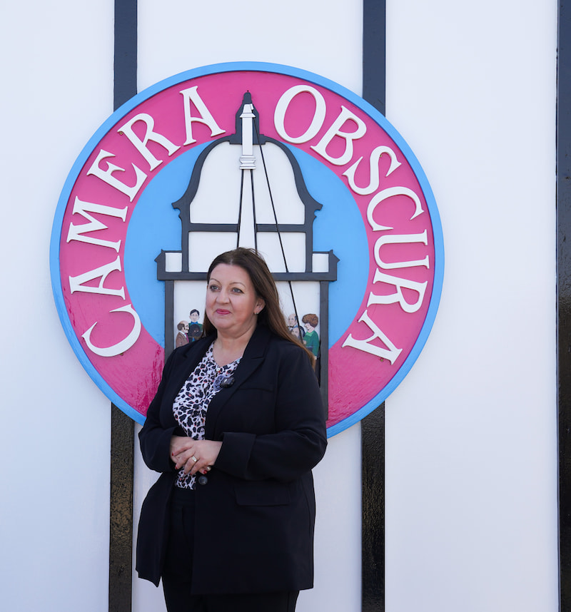 Minister Kirsty McNeill on the rooftop at Camera Obscura to launch Great British Summer Savings 2026