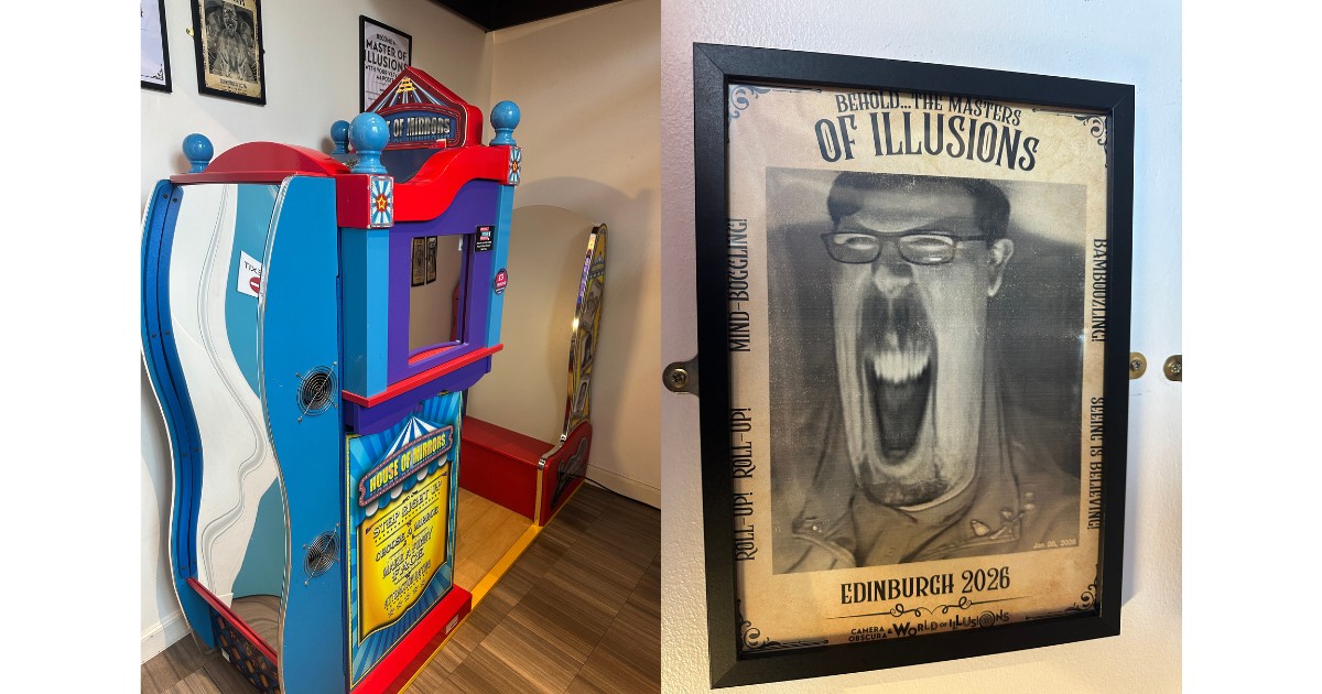 Photobooth in the gift shop at Camera Obscura Edinburgh