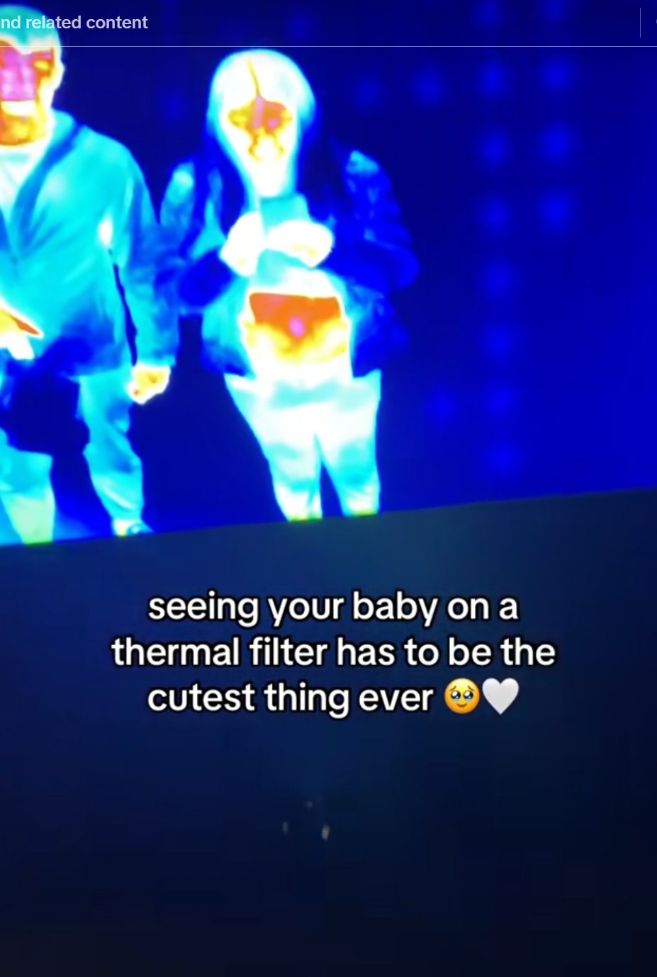 Screen shot of a pregnant lady in the Thermal Camera at Camera Obscura 