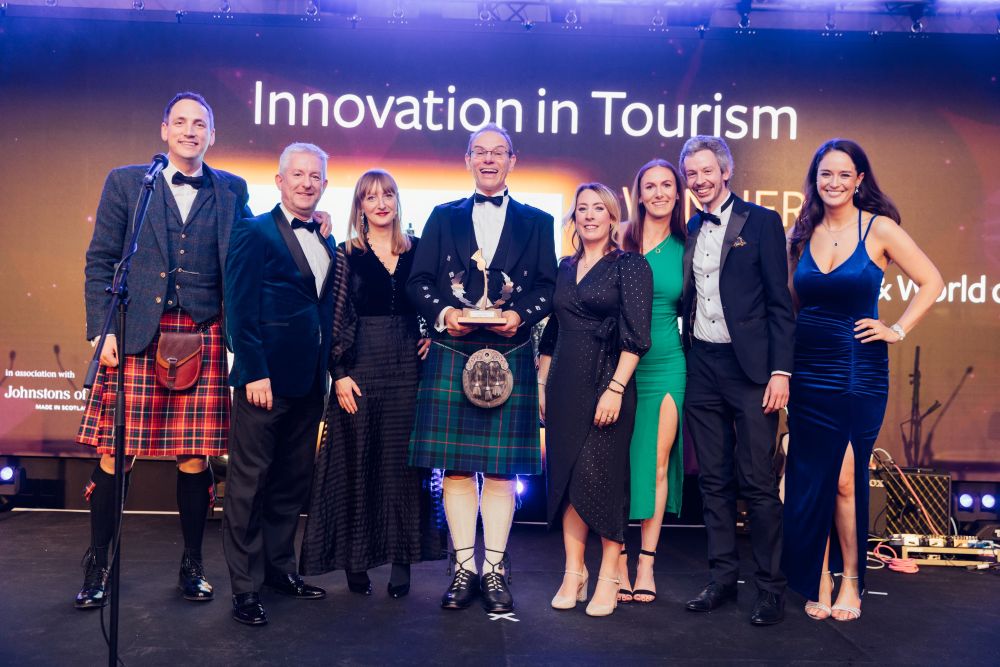 The team from Camera Obscura recieve the national Thistle Award for Innovation 2023