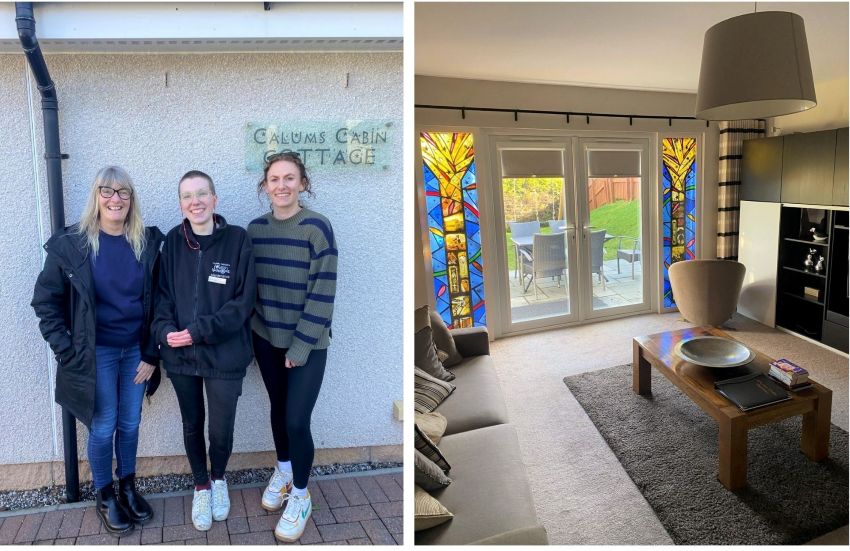 The team from Camera Obscura visit Calum's Cabin 